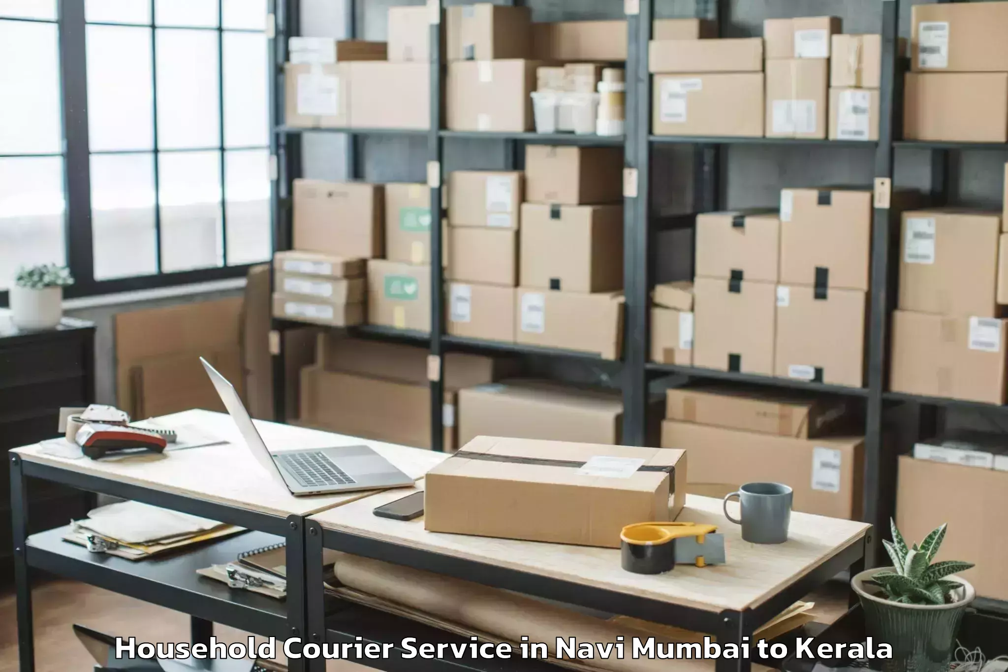 Easy Navi Mumbai to Guruvayoor Household Courier Booking